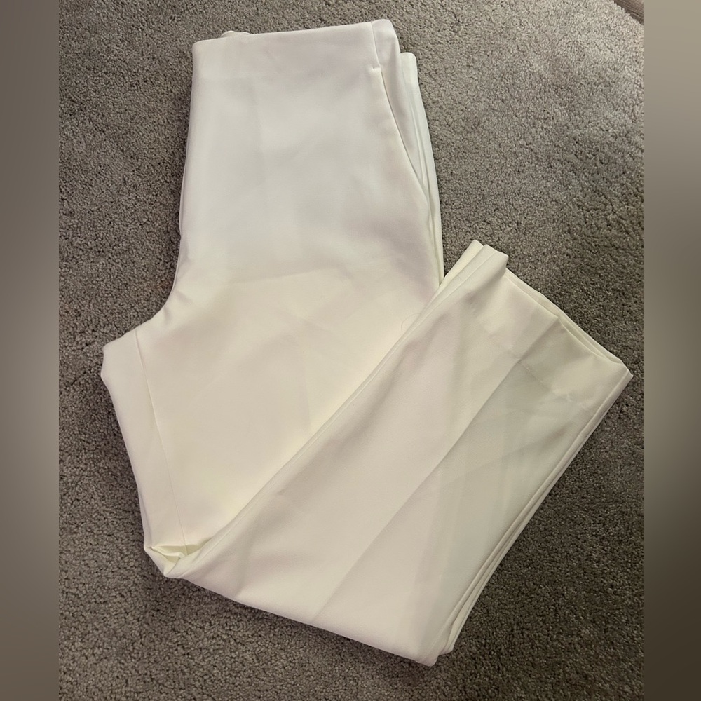 Express White Ankle Cropped Pants